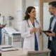 Equipe de clínica médica planejando processos seguros e organizados para melhorar a gestão e o atendimento ao paciente